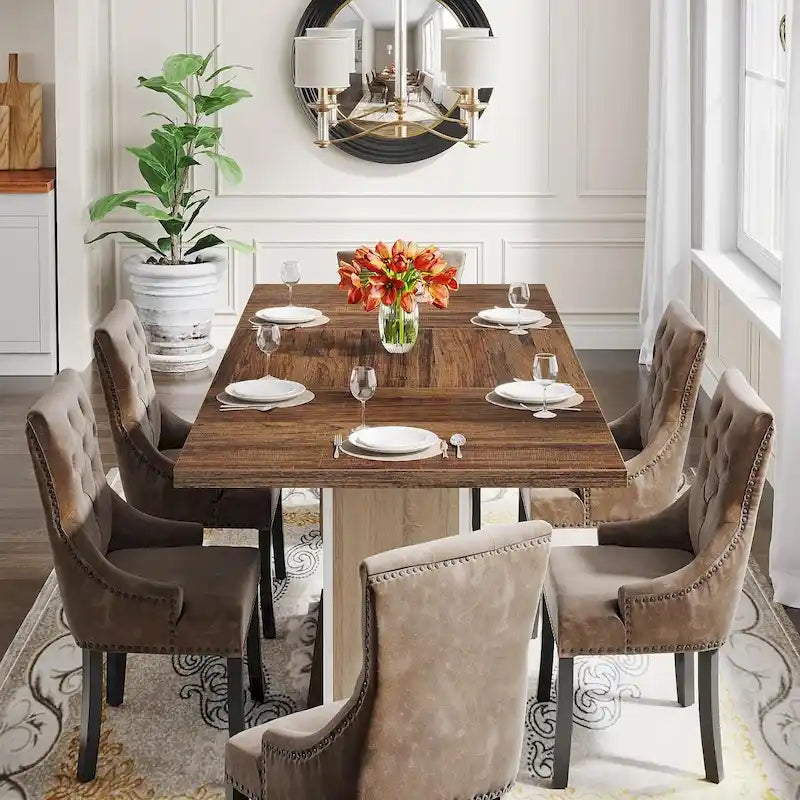 Table à manger en bois rustique