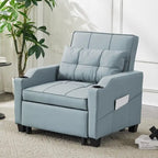 Fauteuil Convertible, Canapé-Lit Convertible 3 en 1, Inclinable Réglable, Fauteuil, Canapé, Lit, Lin