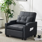 Fauteuil Convertible, Canapé-Lit Convertible 3 en 1, Inclinable Réglable, Fauteuil, Canapé, Lit, Lin