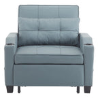 Fauteuil Convertible, Canapé-Lit Convertible 3 en 1, Inclinable Réglable, Fauteuil, Canapé, Lit, Lin