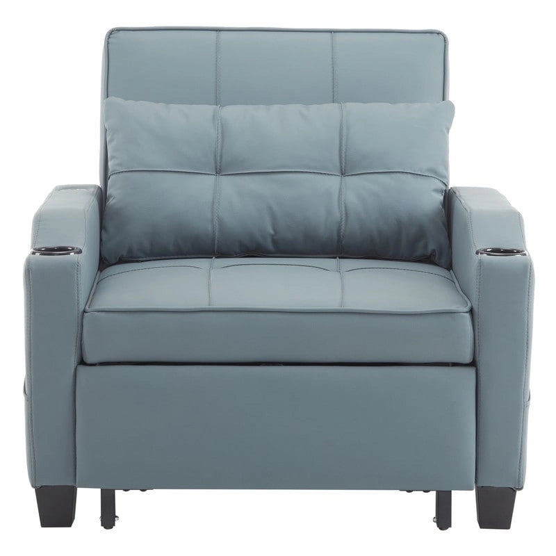 Fauteuil Convertible, Canapé-Lit Convertible 3 en 1, Inclinable Réglable, Fauteuil, Canapé, Lit, Lin