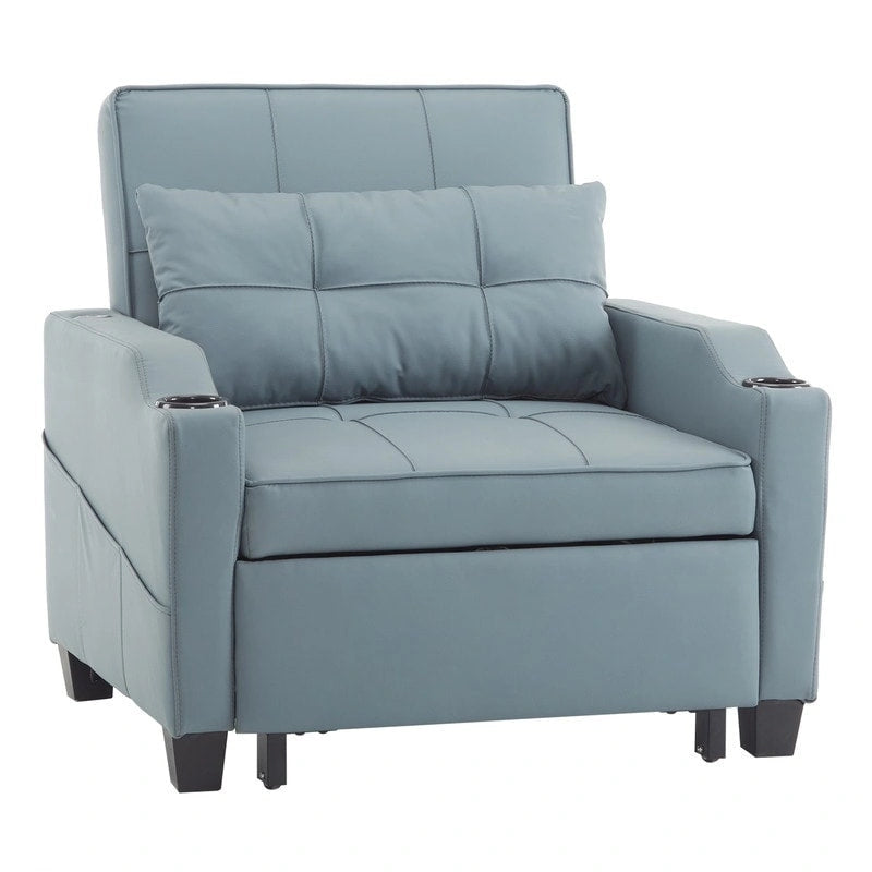 Fauteuil Convertible, Canapé-Lit Convertible 3 en 1, Inclinable Réglable, Fauteuil, Canapé, Lit, Lin