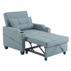 Fauteuil Convertible, Canapé-Lit Convertible 3 en 1, Inclinable Réglable, Fauteuil, Canapé, Lit, Lin