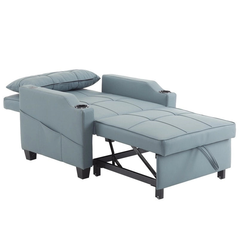 Fauteuil Convertible, Canapé-Lit Convertible 3 en 1, Inclinable Réglable, Fauteuil, Canapé, Lit, Lin