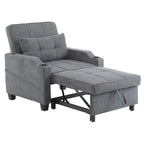 Fauteuil Convertible, Canapé-Lit Convertible 3 en 1, Inclinable Réglable, Fauteuil, Canapé, Lit, Lin