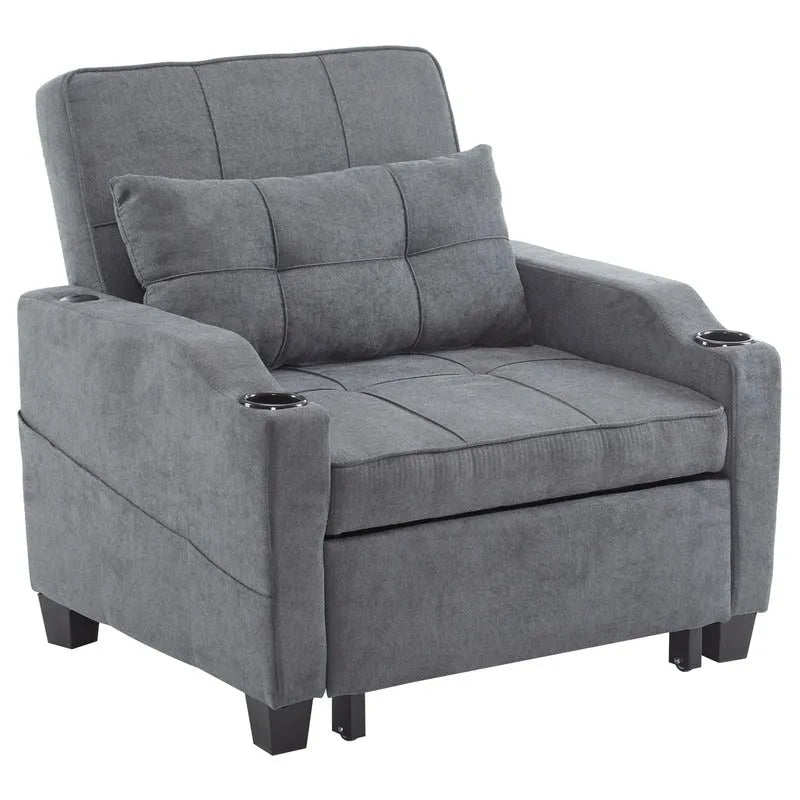Fauteuil Convertible, Canapé-Lit Convertible 3 en 1, Inclinable Réglable, Fauteuil, Canapé, Lit, Lin