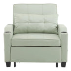 Fauteuil Convertible, Canapé-Lit Convertible 3 en 1, Inclinable Réglable, Fauteuil, Canapé, Lit, Lin