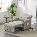 Fauteuil Convertible, Canapé-Lit Convertible 3 en 1, Inclinable Réglable, Fauteuil, Canapé, Lit, Lin