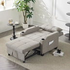 Fauteuil Convertible, Canapé-Lit Convertible 3 en 1, Inclinable Réglable, Fauteuil, Canapé, Lit, Lin