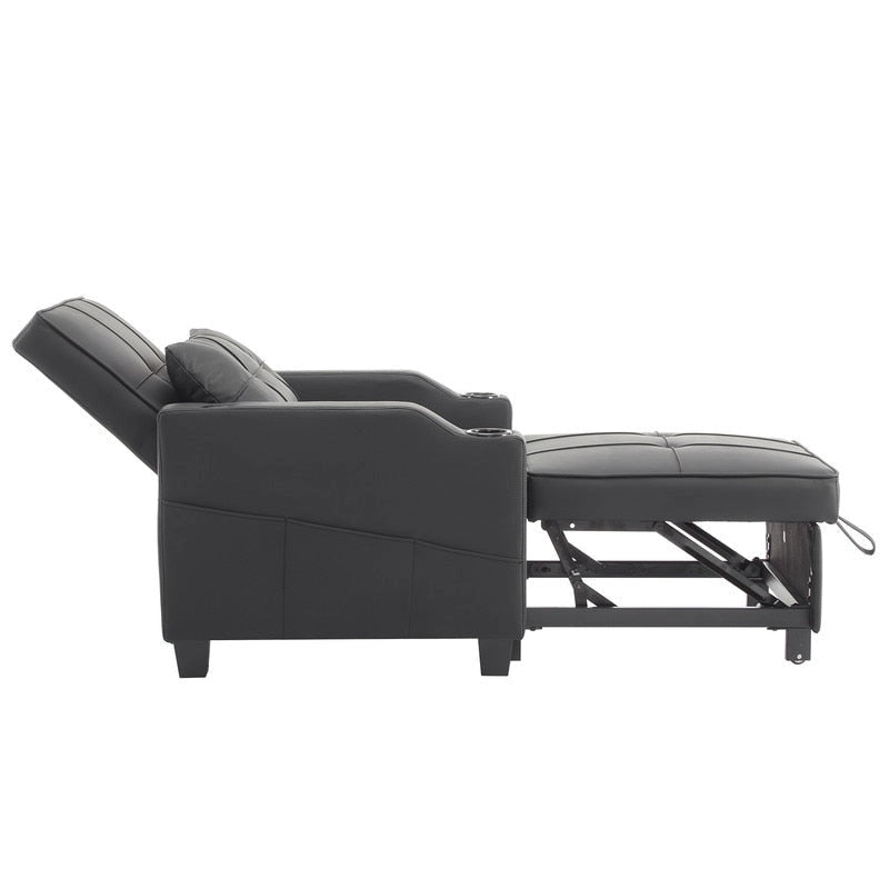Fauteuil Convertible, Canapé-Lit Convertible 3 en 1, Inclinable Réglable, Fauteuil, Canapé, Lit, Lin