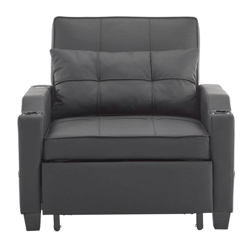 Fauteuil Convertible, Canapé-Lit Convertible 3 en 1, Inclinable Réglable, Fauteuil, Canapé, Lit, Lin