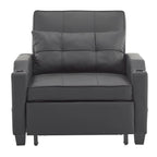 Fauteuil Convertible, Canapé-Lit Convertible 3 en 1, Inclinable Réglable, Fauteuil, Canapé, Lit, Lin