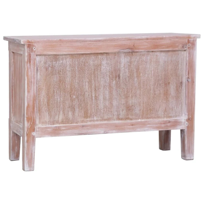 Buffet avec 2 Tiroirs, Bois d'Acajou Massif - 35,4x11,8x23,6
