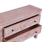 Buffet avec 2 Tiroirs, Bois d'Acajou Massif - 35,4x11,8x23,6