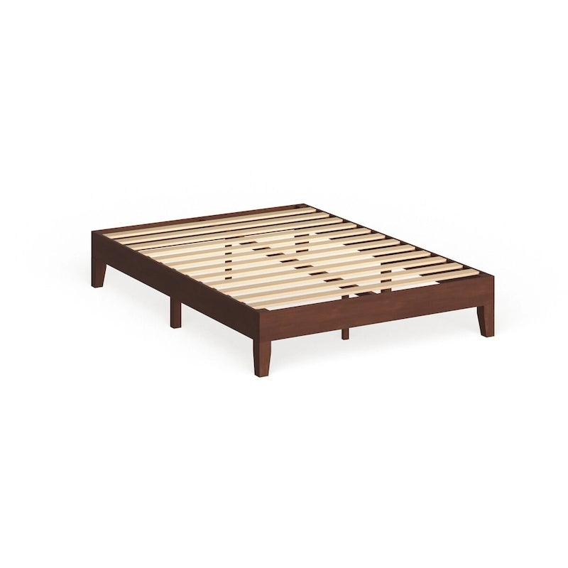 Lit plateforme pleine grandeur de luxe en bois de 12 pouces