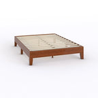 Lit plateforme pleine grandeur de luxe en bois de 12 pouces