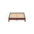 Lit plateforme pleine grandeur de luxe en bois de 12 pouces