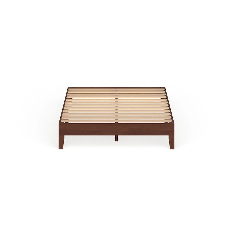 Lit plateforme pleine grandeur de luxe en bois de 12 pouces