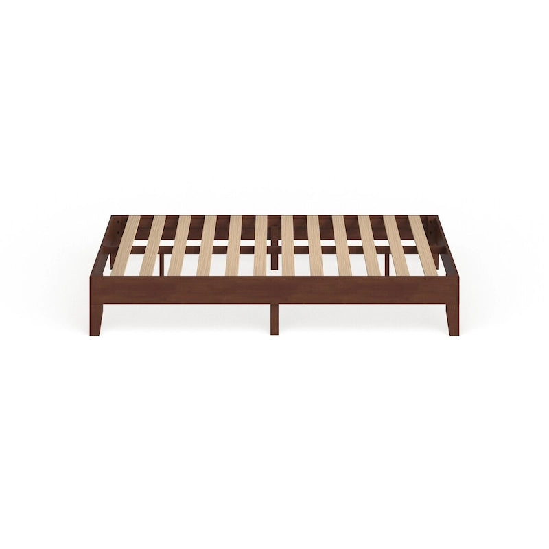 Lit plateforme pleine grandeur de luxe en bois de 12 pouces