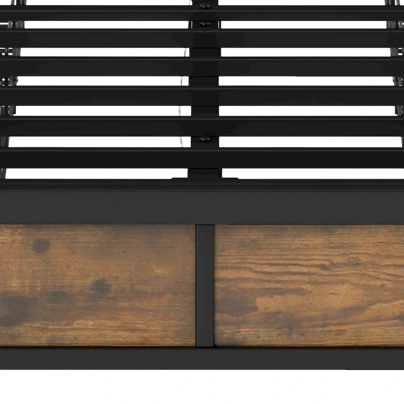 Cadre de lit Queen Size avec 4 tiroirs de rangement et tête de lit
