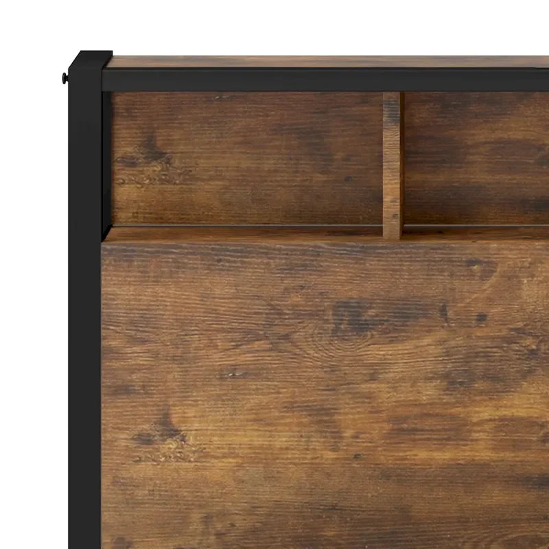 Cadre de lit Queen Size avec 4 tiroirs de rangement et tête de lit