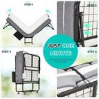 Lit pliant avec matelas en mousse à mémoire de forme - Lit d'appoint pliable portable pour adultes avec matelas en mousse à mémoire de forme de 12,7 cm