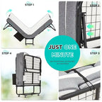 Lit pliant avec matelas en mousse à mémoire de forme - Lit d'appoint pliable portable pour adultes avec matelas en mousse à mémoire de forme de 12,7 cm