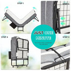 Lit pliant avec matelas en mousse à mémoire de forme - Lit d'appoint pliable portable pour adultes avec matelas en mousse à mémoire de forme de 12,7 cm
