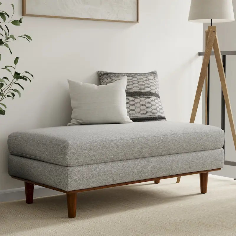 Grand repose-pieds rectangulaire de style moderne du milieu du siècle, 124 cm de large