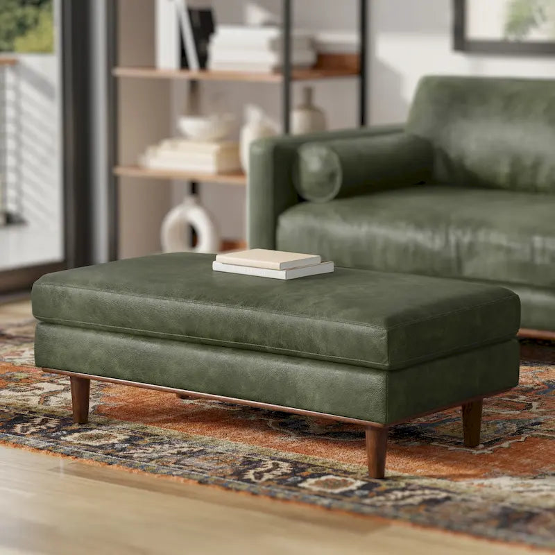 Grand repose-pieds rectangulaire de style moderne du milieu du siècle, 124 cm de large