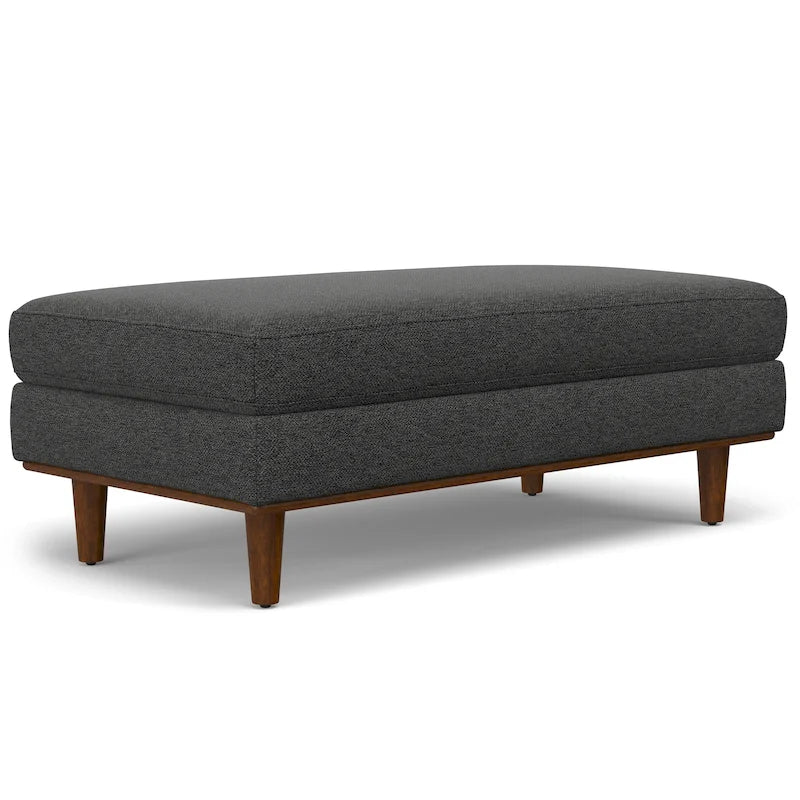 Grand repose-pieds rectangulaire de style moderne du milieu du siècle, 124 cm de large
