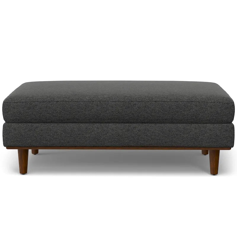 Grand repose-pieds rectangulaire de style moderne du milieu du siècle, 124 cm de large