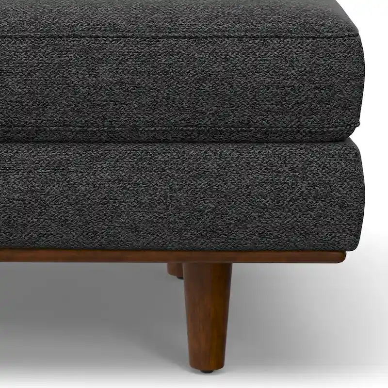 Grand repose-pieds rectangulaire de style moderne du milieu du siècle, 124 cm de large