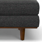 Grand repose-pieds rectangulaire de style moderne du milieu du siècle, 124 cm de large