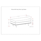 Grand repose-pieds rectangulaire de style moderne du milieu du siècle, 124 cm de large