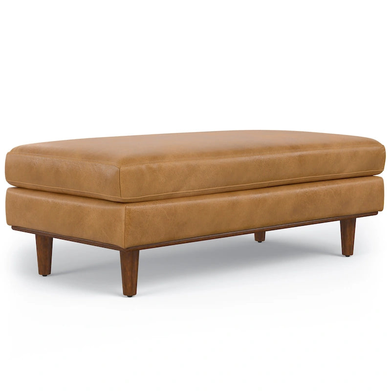 Grand repose-pieds rectangulaire de style moderne du milieu du siècle, 124 cm de large