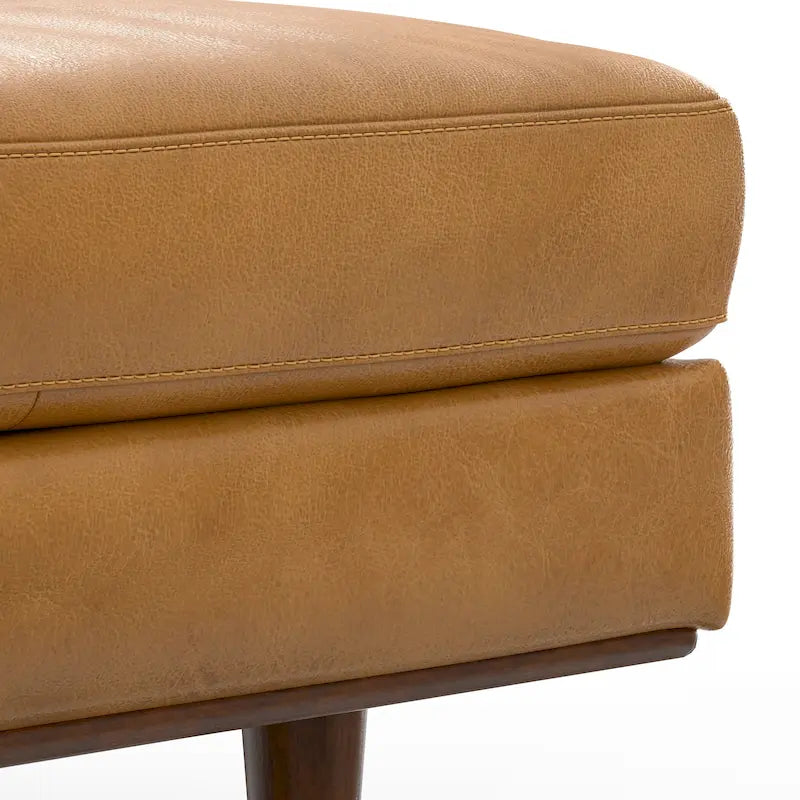 Grand repose-pieds rectangulaire de style moderne du milieu du siècle, 124 cm de large