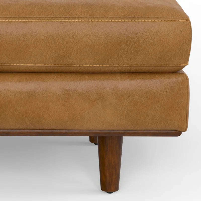Grand repose-pieds rectangulaire de style moderne du milieu du siècle, 124 cm de large