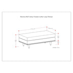 Grand repose-pieds rectangulaire de style moderne du milieu du siècle, 124 cm de large