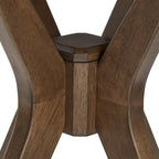 Table d'appoint ronde en noyer de style milieu de siècle