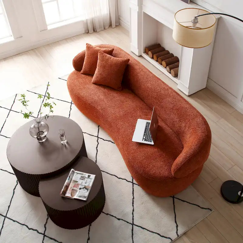Tables basses gigognes rondes Modern Glam pour le salon (Lot de 2) Non assemblées