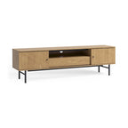 Meuble TV en chêne effet, 179 cm, meuble console média