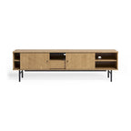 Meuble TV en chêne effet, 179 cm, meuble console média