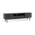 Meuble TV en chêne effet, 179 cm, meuble console média