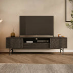 Meuble TV en chêne effet, 179 cm, meuble console média
