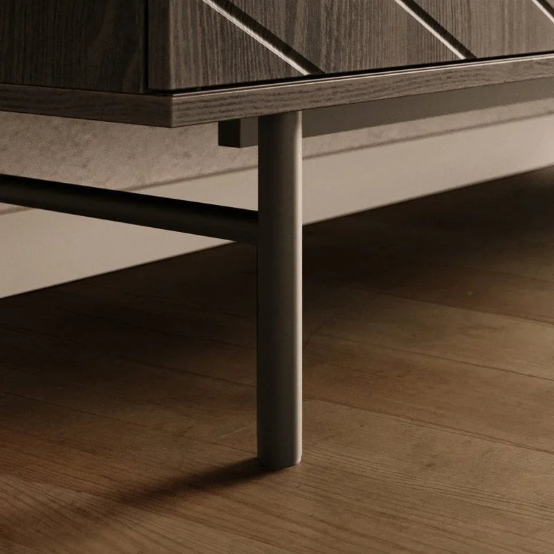 Meuble TV en chêne effet, 179 cm, meuble console média
