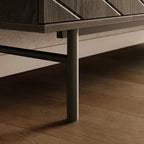 Meuble TV en chêne effet, 179 cm, meuble console média