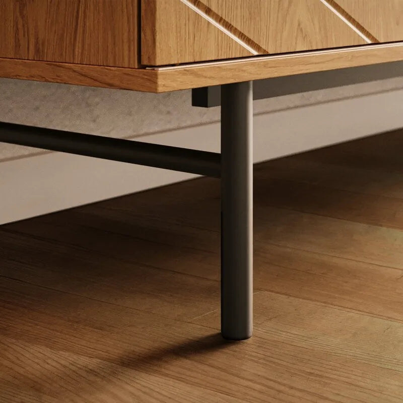 Meuble TV en chêne effet, 179 cm, meuble console média