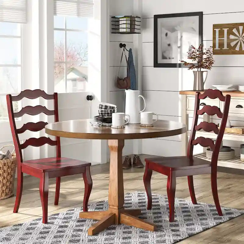 Chaise de salle à manger à barreaux (lot de 2)