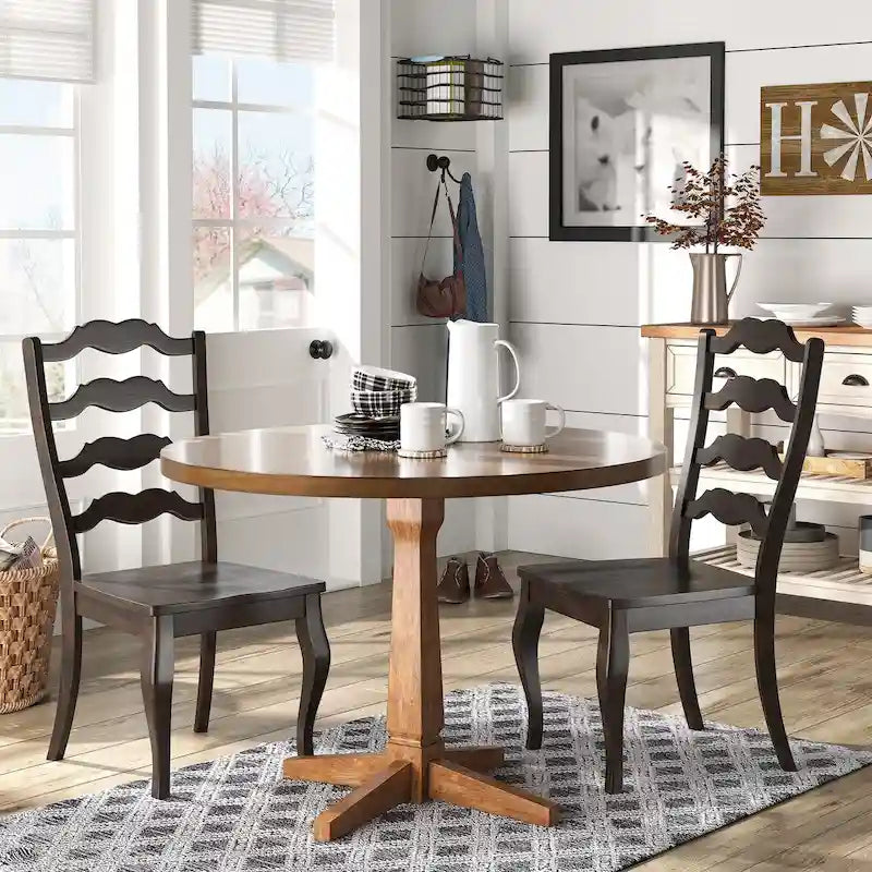 Chaise de salle à manger à barreaux (lot de 2)